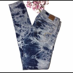 American Eagle tie-dye skinny jeans, size 4